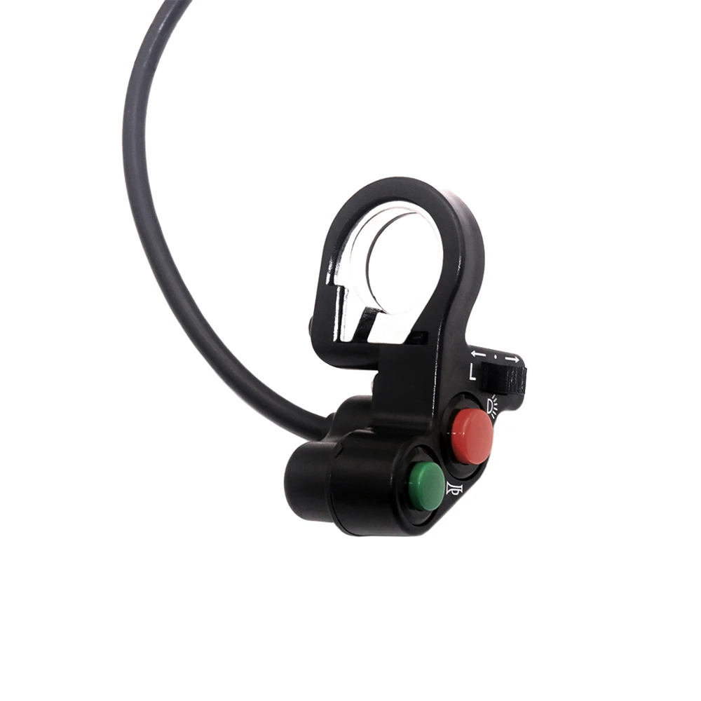 7/8 Inches 22mm 3 In 1 Motorcycle Switch Scooter Turn Signal Light ON/OFF Button Switch for 22mm Dia Handlebars Accessories