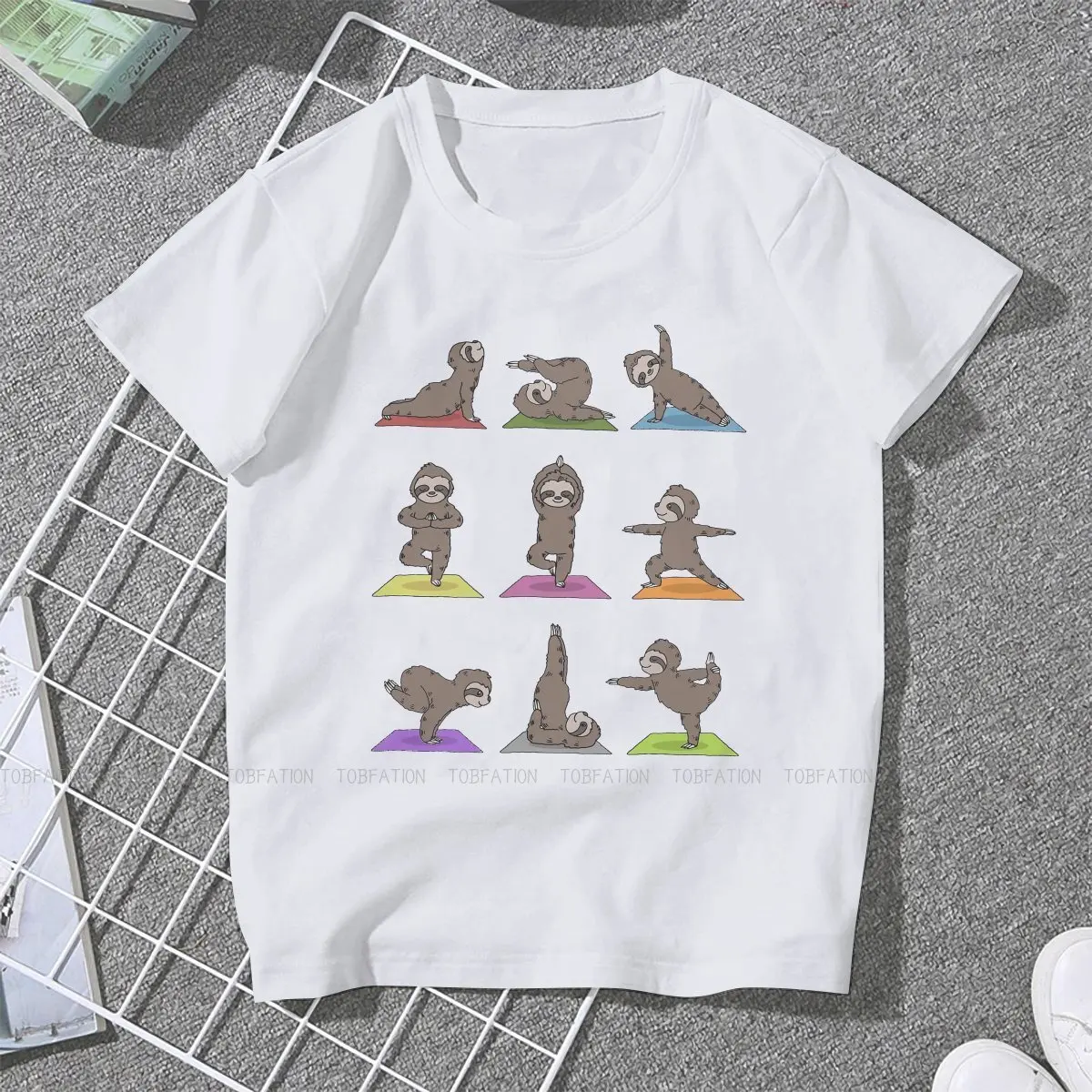 Sloth TShirt For Women Yoga Other Tops Female T Shirt Cotton Graphic Oversized