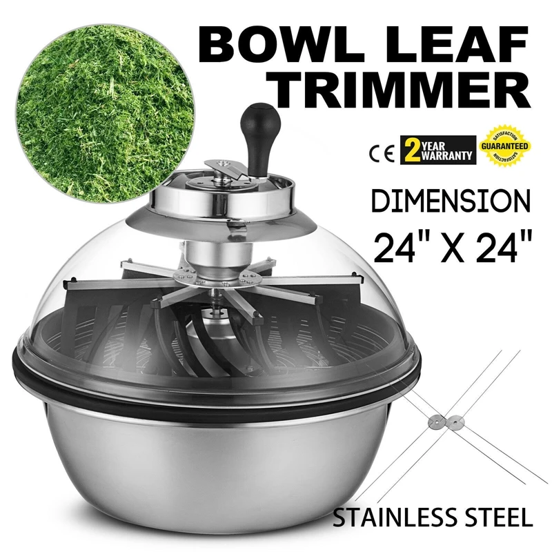 24 inch fruit tree hydroponic bowl-shaped leaf trimmer stainless steel leaf sprout trimmer rotary drum lawn mower