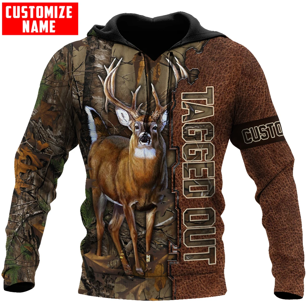 

Custom Name Deer Hunting 3D All Over Printed Men's Hoodie & Sweatshirt Autumn Unisex Zip Hoodies Casual Streetwear KJ816