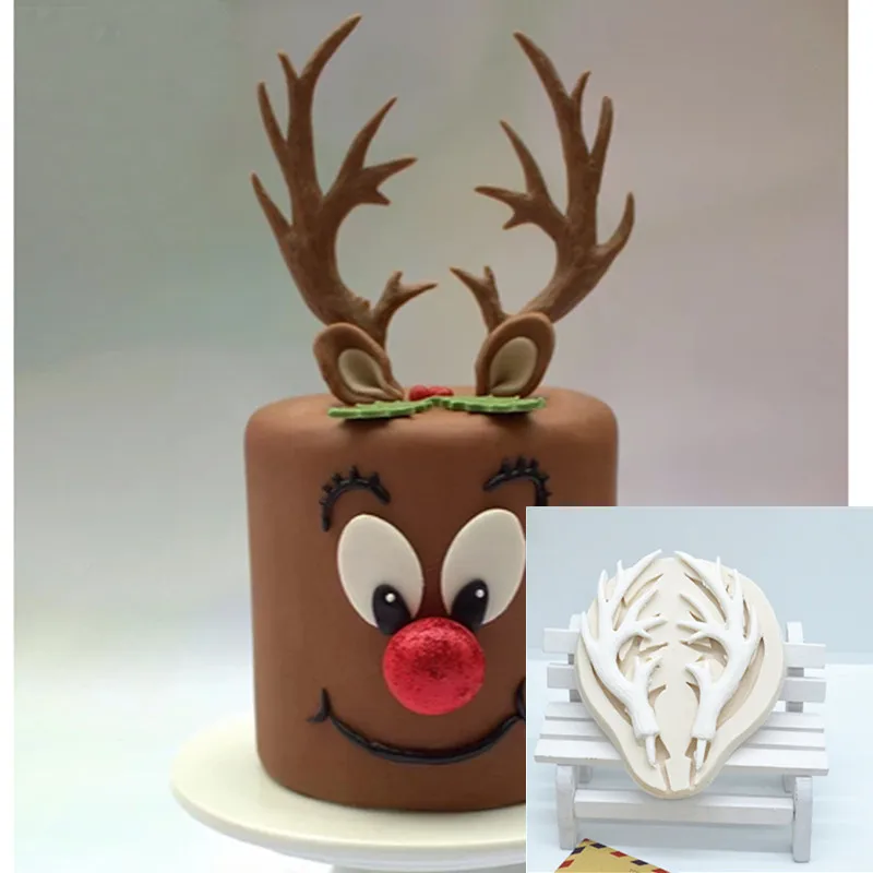 Luyou 1pcs deer silicone lace mold cake molds cake decorating tools fondant chocolate gumpaste mold FM1913