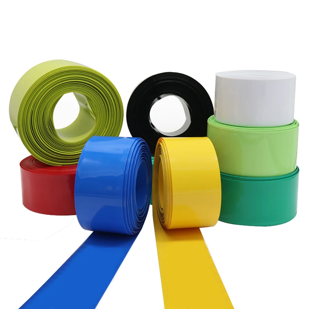 1Meter PVC Heat Shrink Tubing Battery Wrap Heatshrink Colours Insulation Dia 40mm 43mm 45mm 50mm 55mm 60mm 66mm