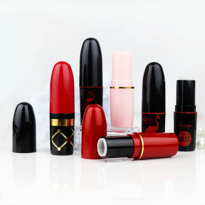 Wholesale 12.1MM Empty Lipstick Container Tube Bullet Shape Lip Balm Container Tubes Bottles Lip protector Containers Tubes