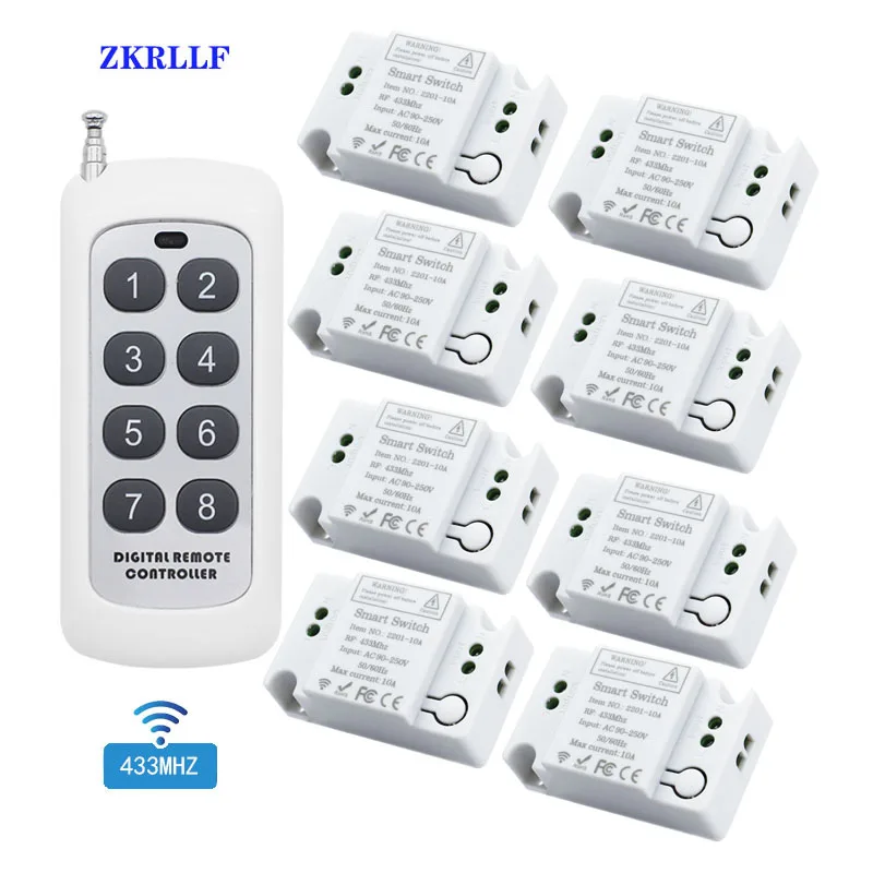 

433Mhz High Power Wireless Remote Control Switch AC110V 220V 10A and Wireless Remote Control Transmitter for Led Bulb control