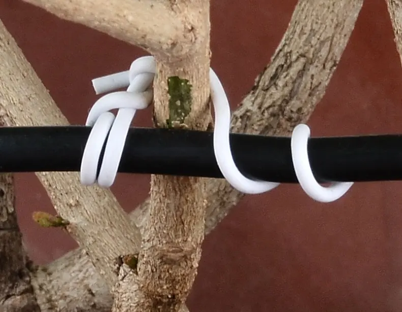 1 Rolle Kunststoffbeschichtete Eisendraht-Drehbinder, Kabel-Organizer, Pflanzenreben, Linienmanagement, 0,55/0,75 mm, rund/flach, gefärbt – Detail 3