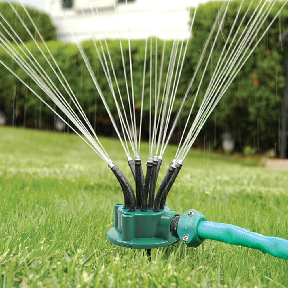 Yardeen Garden Multi-Tips Lawn Sprinkler Head Nozzle Adjustable Outdoor Water Sprayer Irrigation System