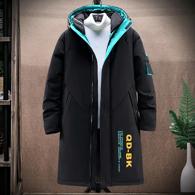 

Winter Parkas Men Coat Casual Hooded Thick Warm Jacket Long Outerwear Male Loose Cotton Padded Basic Tops Dropshipping