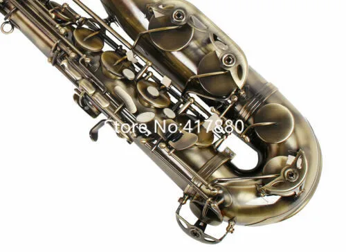 High Quality Tenor Saxophone Bb Tune  Wind Instrument Brass Antique copper with case Free Shipping