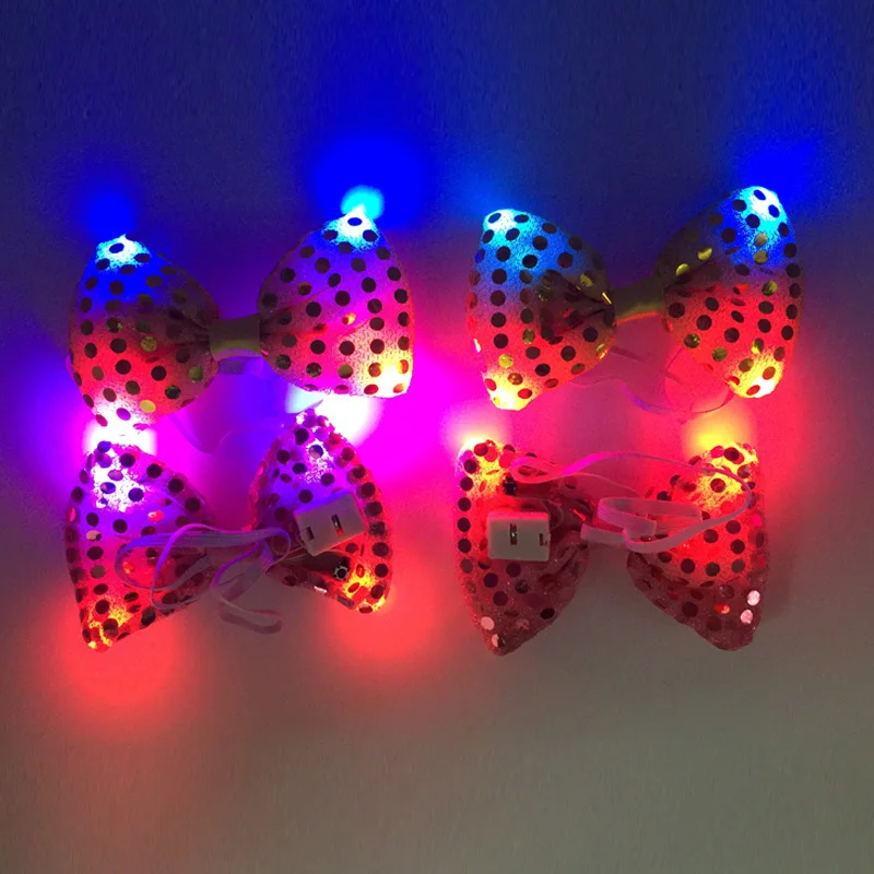 Nœud papillon lumineux Led, décoration de fête, cadeau pour enfant et adulte, fête d'anniversaire, Concert, mariage, fournitures scintillantes dans la nuit