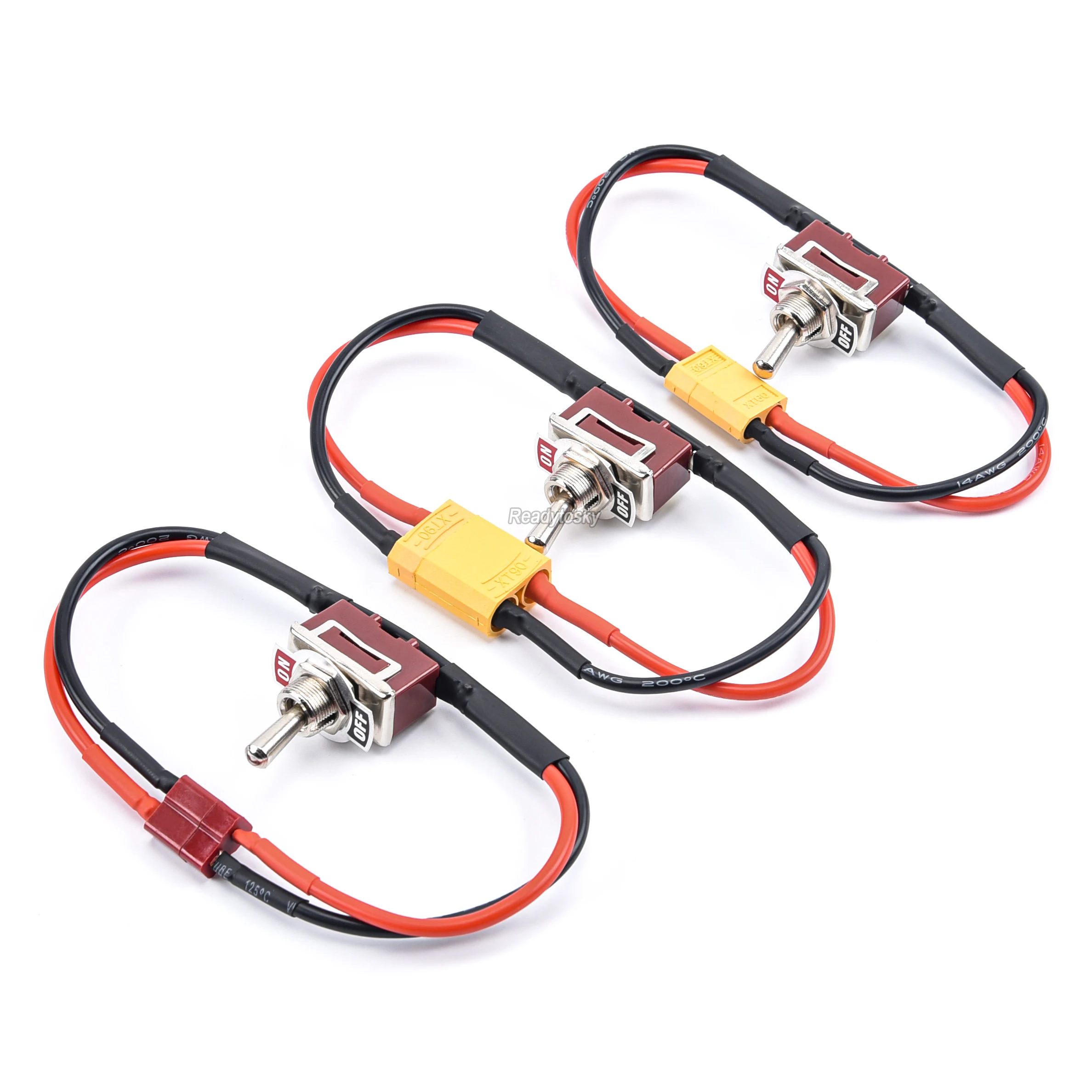 Interruptor de fuente de alimentación de alta corriente con enchufe en T, conector XT60 XT90 para modelo de Avión RC, piezas de batería ESC, 1 unidad