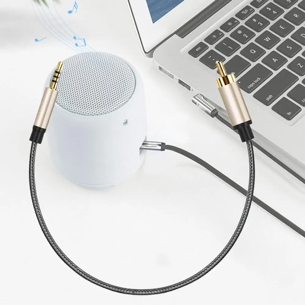 Bluelans 1/2m RCA ถึง AUX 3.5 มม.แจ็ค Coaxial Audio Connector Cable สําหรับ Xiao-mi 1/2 TV