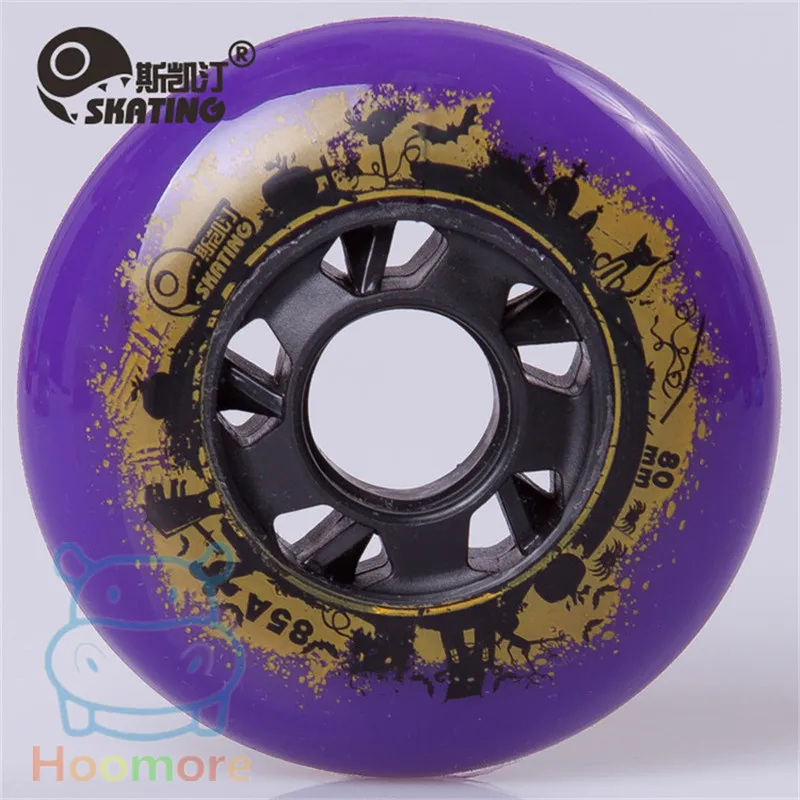 [72mm 76mm 80mm]  SKATING Branded 85A Thin PU Meat Skating Wheel with 24mm Thickness Durable Inline Skates Wheel