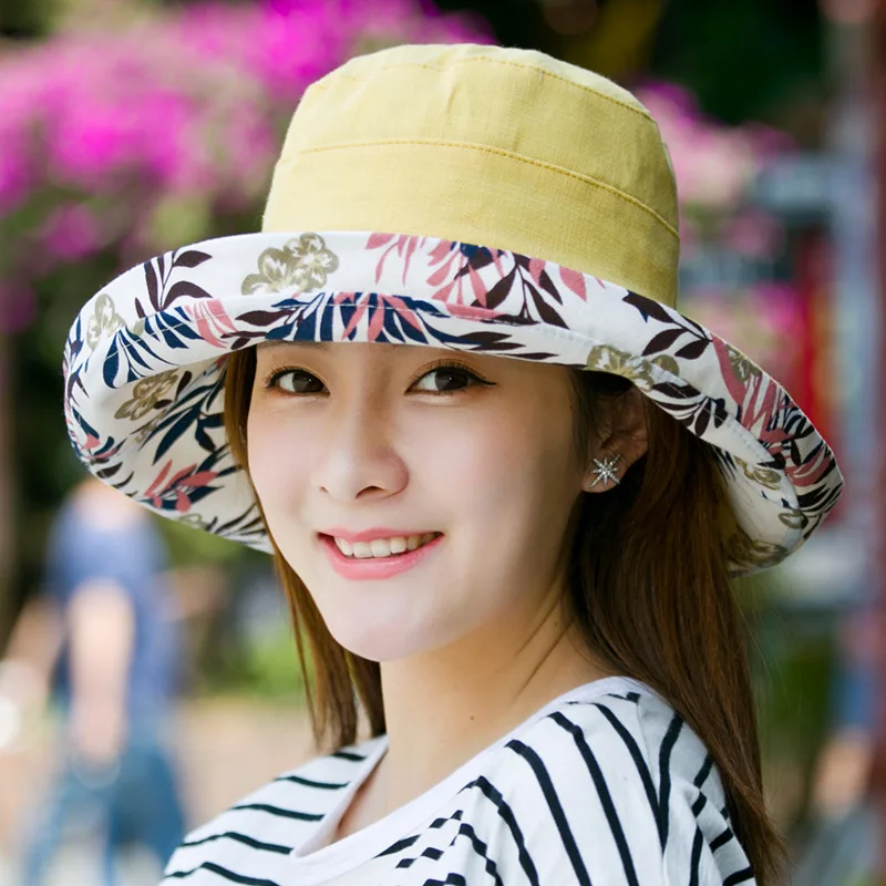 

Japanese Double-sided Fisherman Cap Women Summer Outdoor Sunscreen Bucket Hat Female Sunshade Casual Fashion Fisher Caps H7362