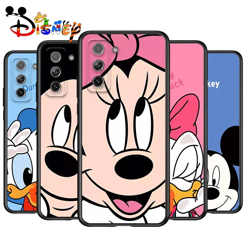 Mickey Minnie Couple for Samsung Galaxy S21 Ultra Plus Note 20 10 9 8  S10 S9 S8 S7 S6 Edge Plus Black Soft Phone Case