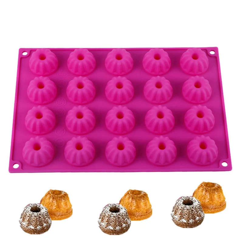 1pc 20 Cavity Silicone Chocolate Mold 3D Mini Chiffon Pudding Fondant Cake Mold DIY Baking Pastry Tools
