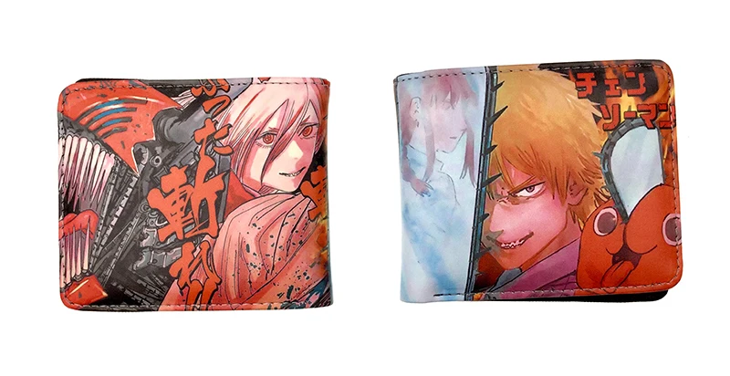 Popular Chainsaw Man Wallet With Coin Pocket Card Holder PU Leather Short Purse Gift Anime Wallets