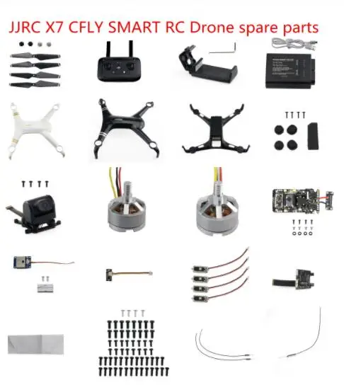 JJRC X7 CFLY SMART RC Drone spare parts blade shell motor charger GPS Receiver compass Camera board Screw antenna LED etc.