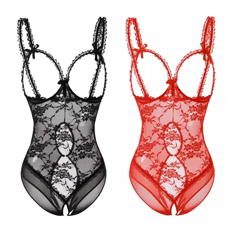 セクシーなオープンブラジャー人形アセンブリ乳首ステッカーセクシーなランジェリーテディベアレディースエロランジェリーエロエキゾチックコスチュームドレスパジャマ