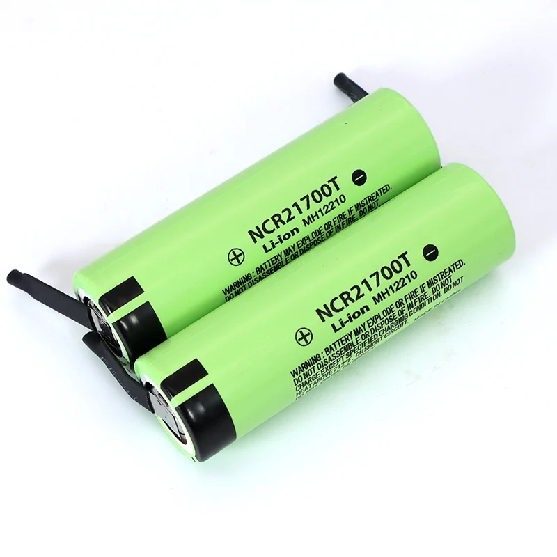 Batería de li-lon de 3,7 V NCR21700T, 4800mAh, 15A, 5C, tasa de descarga, baterías de litio ternarias para coche eléctrico, hojas de níquel DIY