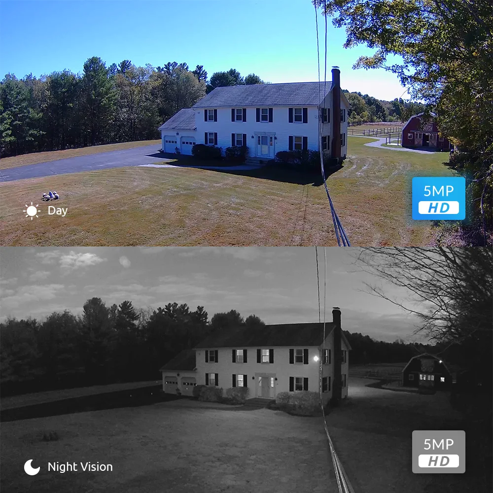 Reolink 5MP Menselijk/Auto Detectie Smart Home 2.4G/5Ghz Nachtzicht Onvif Sd Card Slot 256gb Waterdichte Camera Wifi RLC-510WA