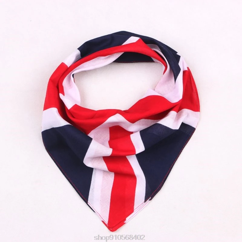 54x54cm British Bandana Football Fans Carnival Head Wrap Dancing Handkerchief N09 20 Dropshipping