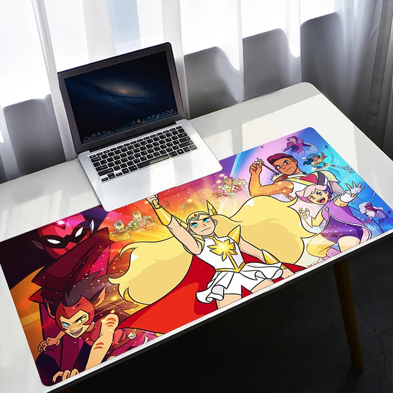 เจ้าหญิง Power เมาส์ขนาดใหญ่เมาส์แป้นพิมพ์คอมพิวเตอร์ Pad Pc Gamer Kawaii สาว Mousepad Speed Gaming Desk mat