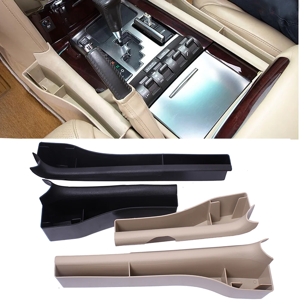 Car Seat Crevice Box Storage Cup Drink Holder For Lexus LX570 2008 2009 2010 2012 2013 2014 2015 Organizer Auto Gap Pocket 2pcs