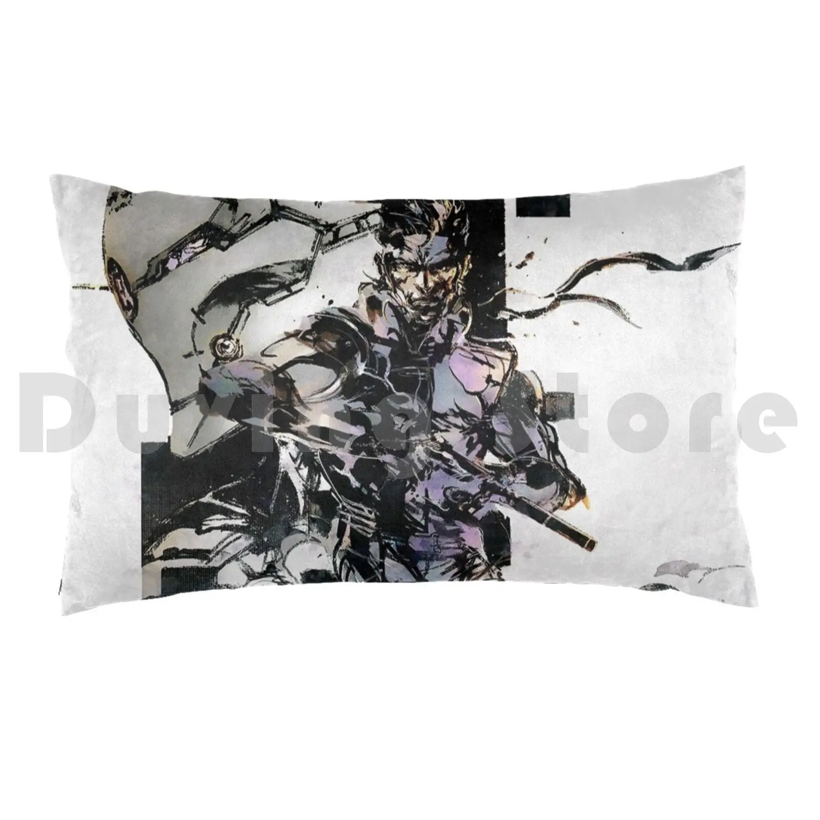 Solid Snake And CyborgPillow case Metal Gear Solid Mgs Kojima Metal Gear Solid Snake Grey Fox