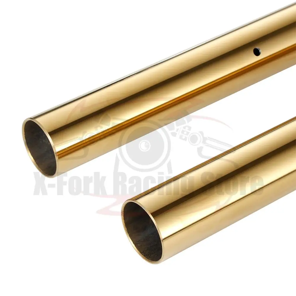 Golden Stanchion przedni widelec rury wewnętrzne dla Yamaha R1 2009-2014 2010 2011 2012 2013 43x559mm 14B-23120-0000 14B-23110-0000