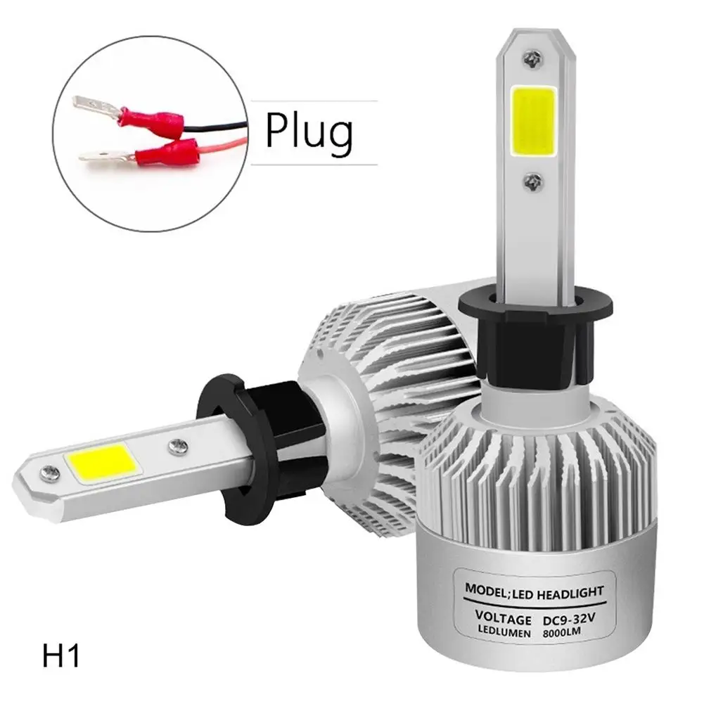 2Pcs Car Headlight S2 H1 H3 H4 H7 H8 H9 H11 9005 9006 9012 H13 9007 9004 Car LED Head Light 36W 9V - 32V