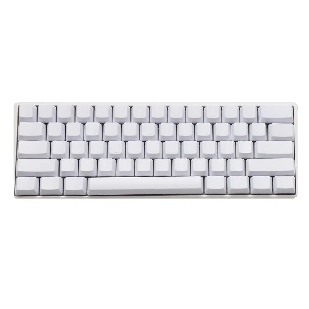 White Black Gray Green Blank Thick PBT OEM Profile 62 Key ISO 61 ANSI Keycaps For MX Switches Mechanical Keyboard (Only Keycap)