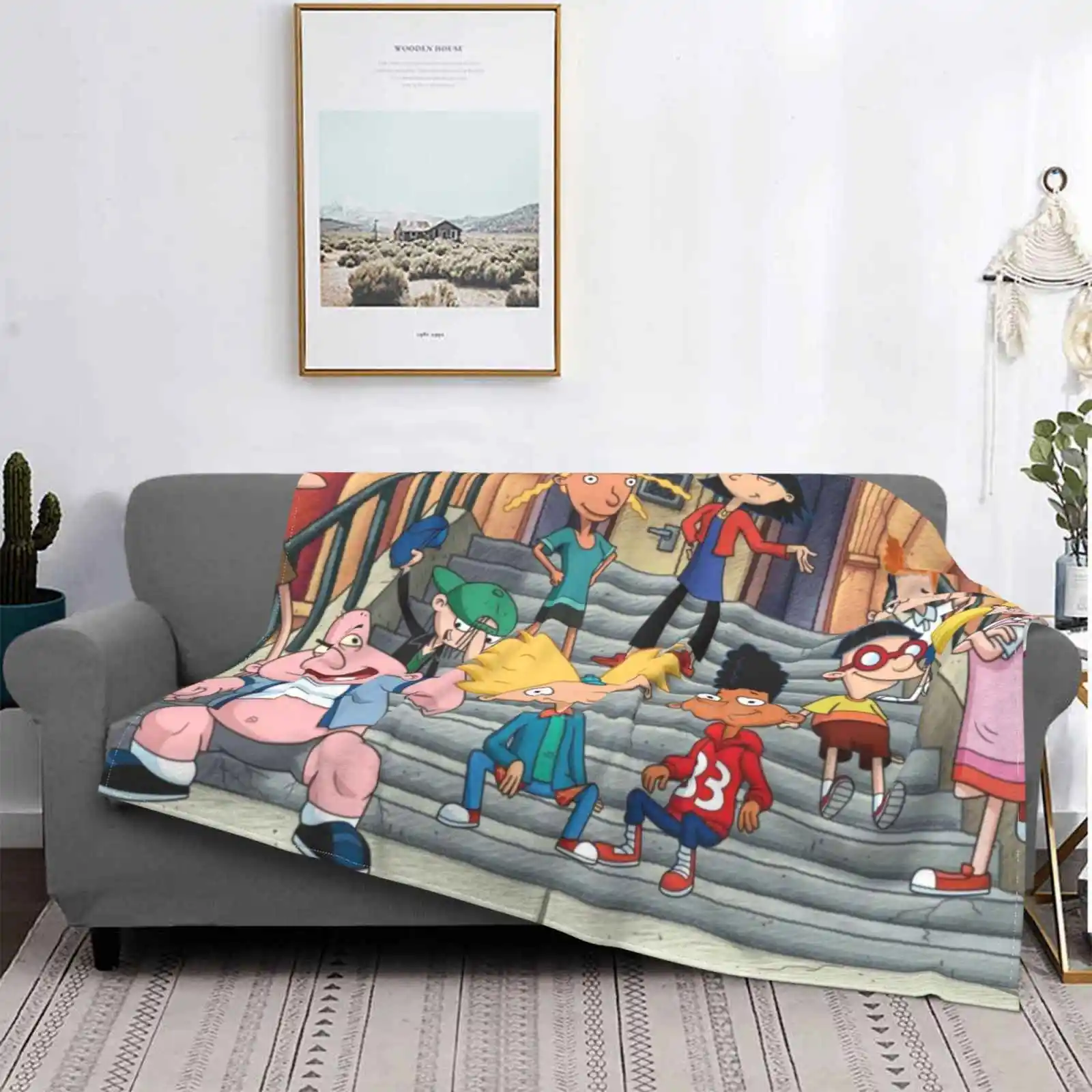 Nuova vendita stampa personalizzata flanella morbida coperta nichel anni \'90 alexander Nick Cartoon Helga Cartoons lenzuolo Hey anni \'90 cartoni