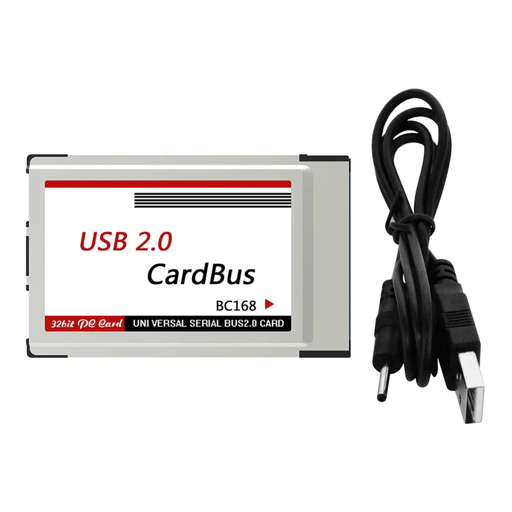 New Laptop PCMCIA to USB 2.0 CardBus Converter 2 Ports PCI Express Card Adapter