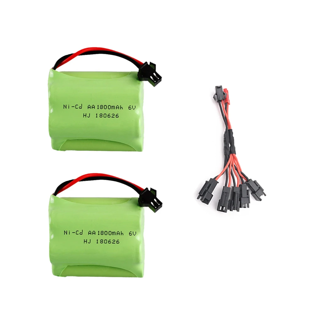 6V AA 1800mAh NiMH Battery and Charger For Rc Toys Tanks Cars Trucks Racing Car Robots Gun Boats 6v Rechargeable Battery Pack