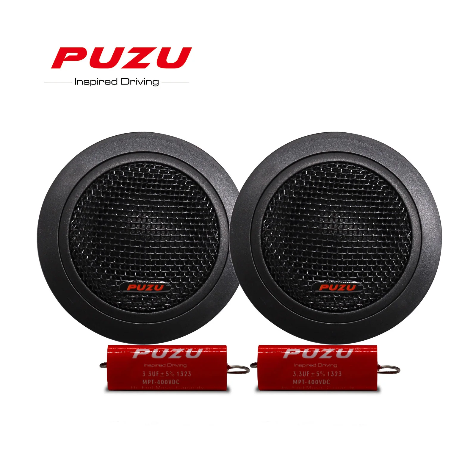 PUZU PZ-G20 25mm ASV silk dome car audio tweeter speakers 120W output power high sensitivity treble sound upgrade system