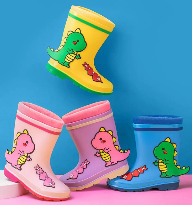 طفل فتاة Rainboots الكلاسيكية مقاوم للماء حذاء للأطفال أحذية مطر للأطفال بولي كلوريد الفينيل أحذية نصف رقبة من المطاط الاطفال طفل أحذية ماء أحذية المطر الصبي