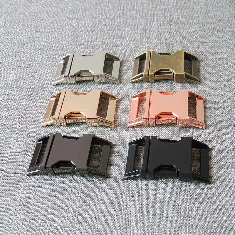 20pcs/Lot 25mm Metal Belt Straps Release Buckle For Pet Dog Collar Necklace Bracelet Garment Sewing Accessory Paracord Hardware