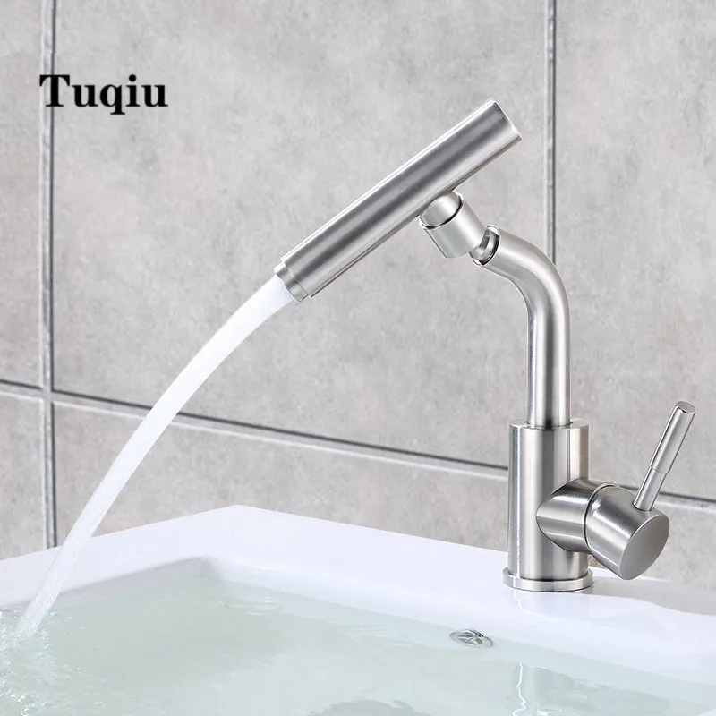 Basin Faucet Bathroom sink faucet 304 Stainless Steel material water tap faucet sink tap basin mixer  hot and cold single lever