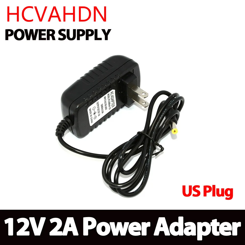 HCVAHDN 12V 2A LED power adapter US plug 5.5*2.5 LED Power Supply Adapter EU plug drive for 5050 3528 LED Strip