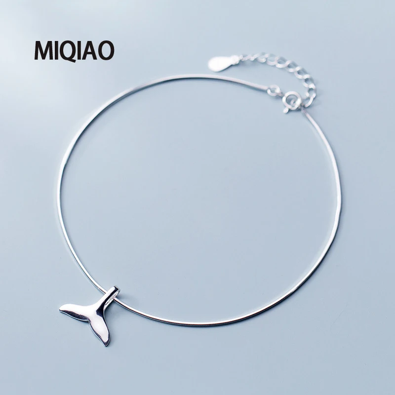 MIQIAO Bracelet On The Leg Female 925 Sterling Silver Women Mermaid Tail Anklet Ornament Temperament Foot Chain Jewelry Summer