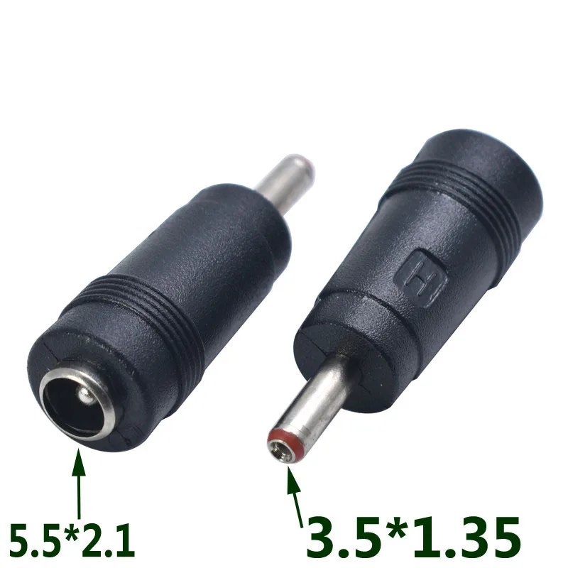 1pcs 5.5x2.1 mm male jack to 3.5*1.35 4.0*1.35 4.0*1.7 female plug DC 5.5*2.1mm female to male Power Connector Adapter Laptop