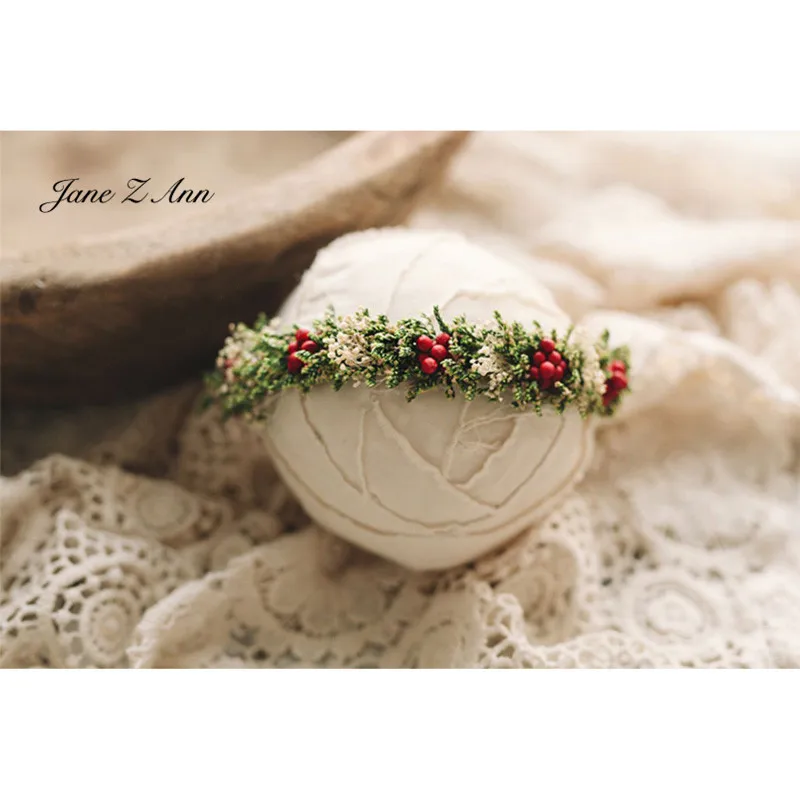 Christmas Carol Headwear Flower Series Baby studio shooting accessories newborn Photography props headband has smell