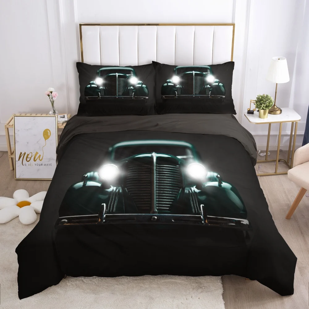 Bedding set Queen King Full Double Duvet cover set pillow case Bed linens Quilt cover 240x220 240*260 Car green