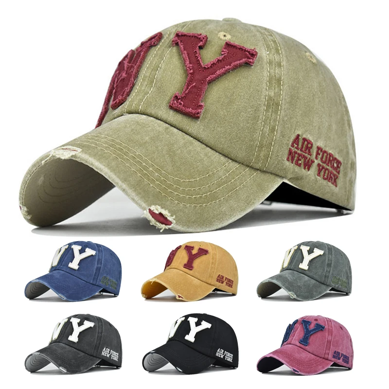 Baseball Cap Retro-style Snapback Hat Sun hat Spring Autumn baseball cap Sport cap New York letter Cap Hip Hop Fitted Cap