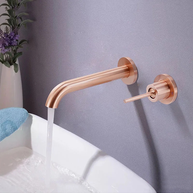 Rose Gold Bathroom Basin Faucet  Hole Single Handle Washbasin Brass Bathtub Faucet Hot & Cold Mixerr Sink Tap Toilet tap