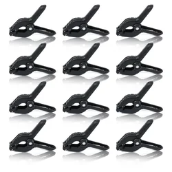 12Pcs Photography Heavy Duty Muslin Clamps, Photo Booth Background Stand Clip Fixed Backdrop Muslin & Green Screen