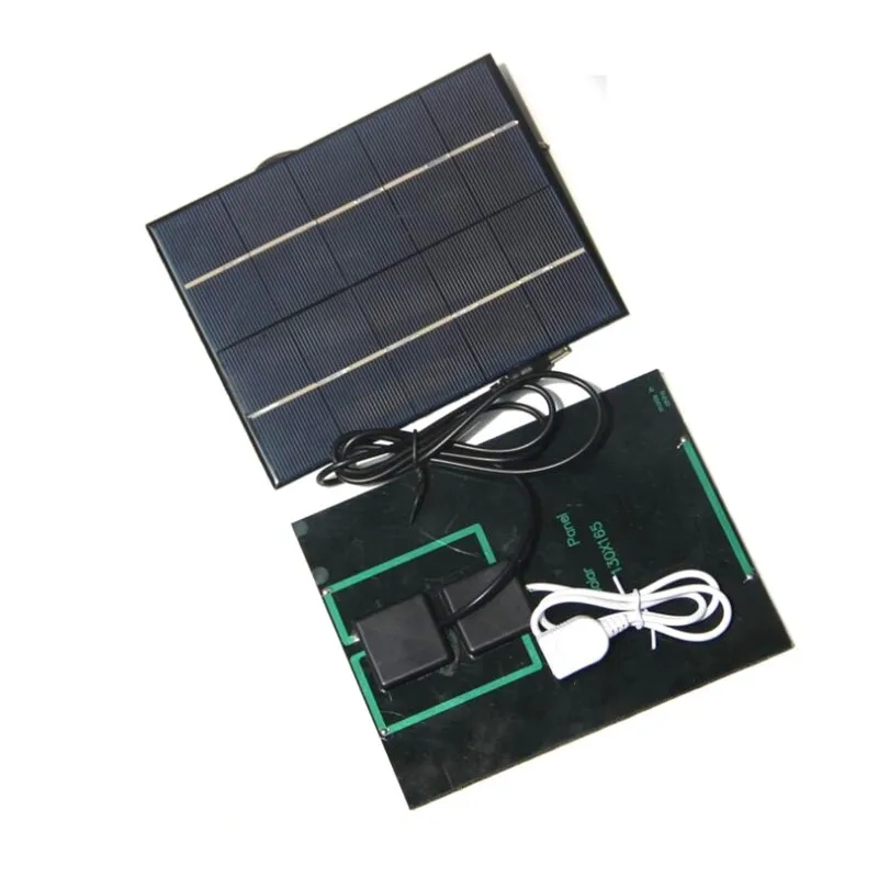 Panel solar de 5V y 3,5 W para piscina, placa de carga para teléfono móvil, puede cargar 18650 baterías recargables con funda 18650