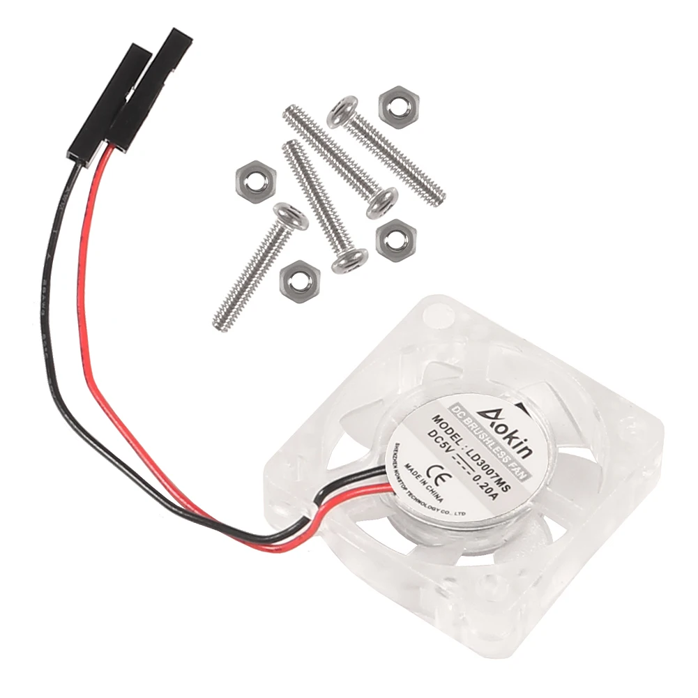 4 шт., вентилятор для процессора Raspberry Pi, 30x30x7 мм, 3007 в, 5 В