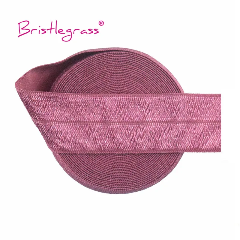 BRISTLEGRASS Großhandel 50 Yard 1 Zoll 25mm Glänzendes FOE Faltbares Elastisches Spandex-Satinband für Stirnbänder, Haarbänder, Kleider und DIY-Näharbeiten – Detail 8
