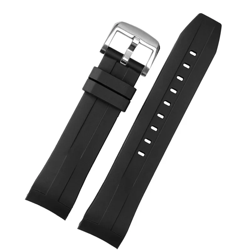 Rubber Sport Strap For Tissot Sea star T120 Curved Waterproof Diving Silicone Band T120417A Men Replacement Belt Watchband